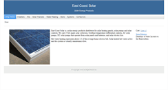 Desktop Screenshot of eastcoastsolarsystems.com