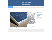 Tablet Screenshot of eastcoastsolarsystems.com